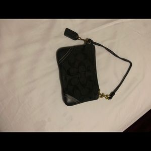 Coach black wristlet